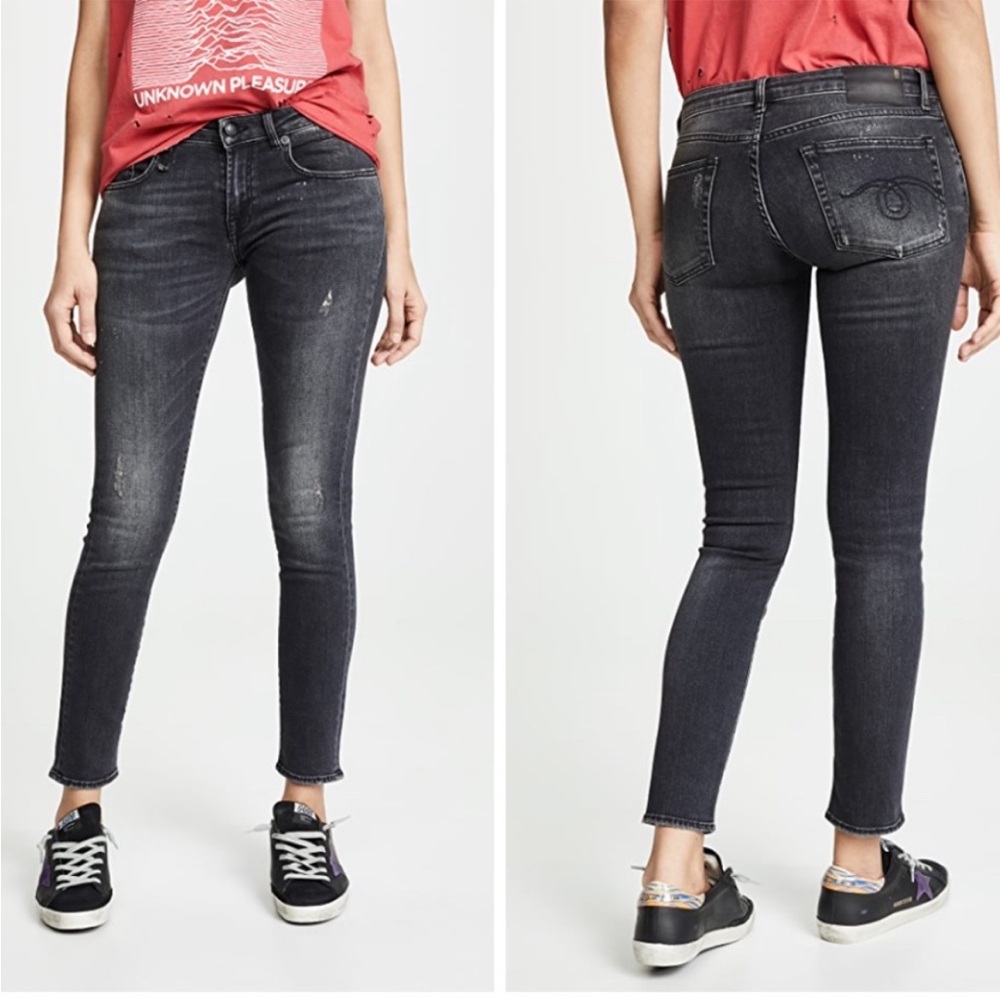 R13 Orion Black Kate Skinny Jeans, Size 26💕